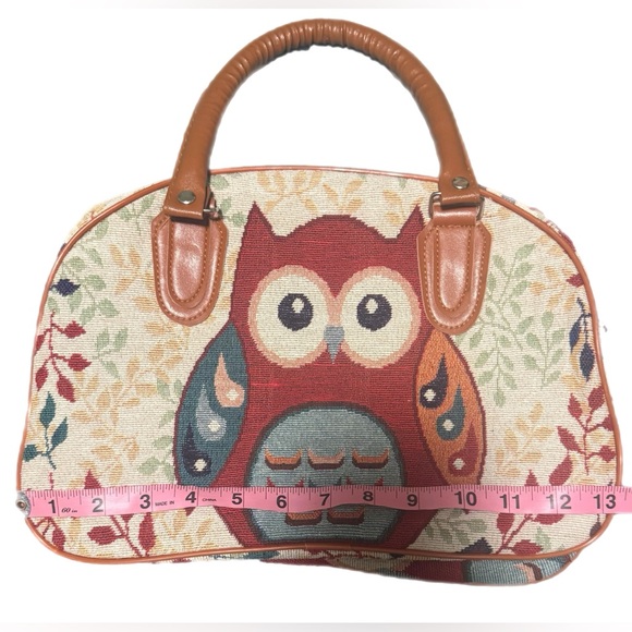 🦉Whooooo Needs the Perfect Fall Bag?🦉Owl Patterned Tapestry Bag - Picture 4 of 10